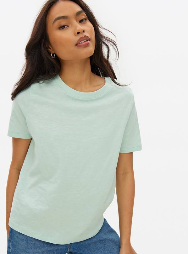 Light Green Slub Regular Fit T-Shirt 14